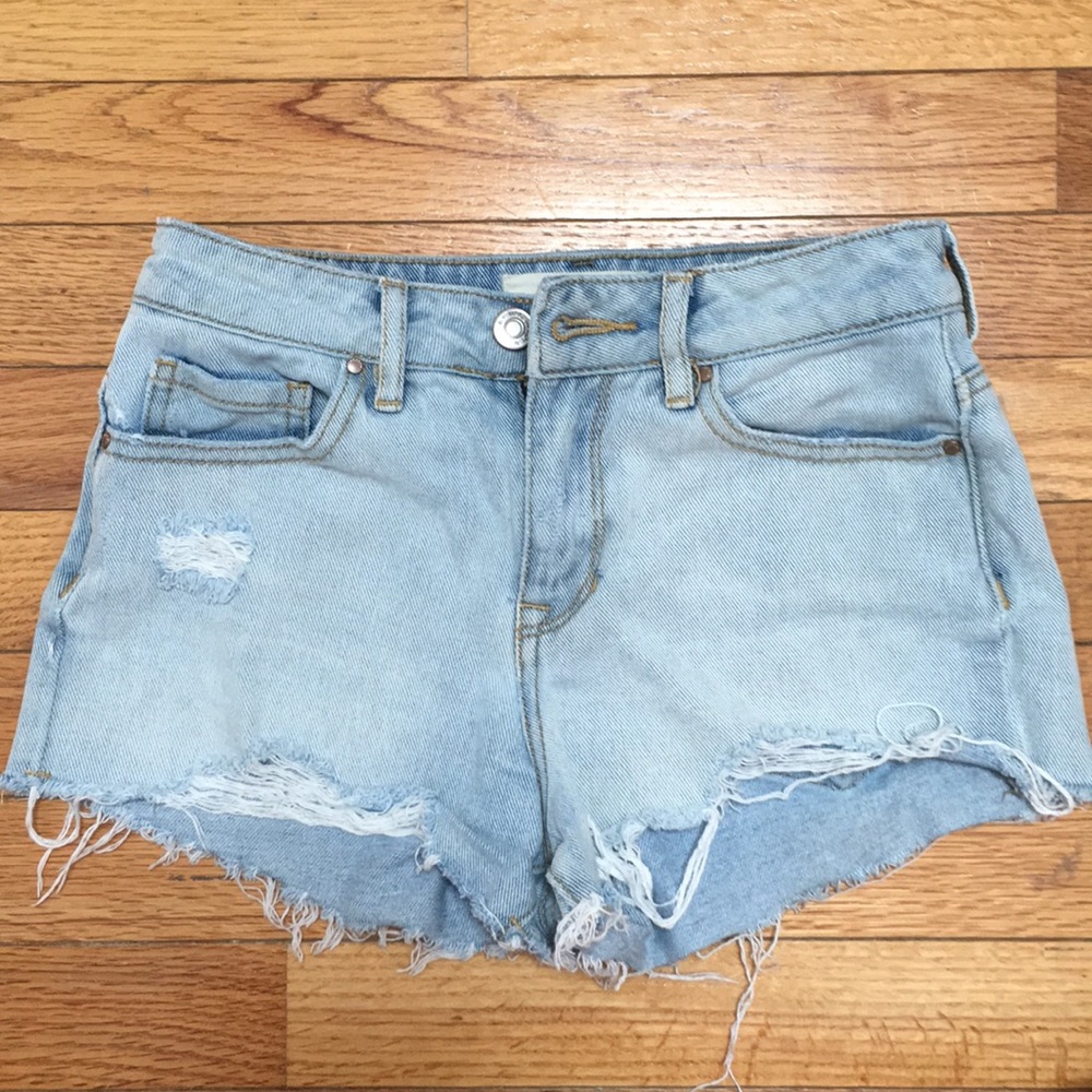 PacSun high rise denim shorts
